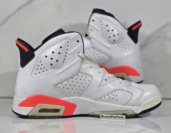 Nike Air Jordan 6 Retro White Infrared OG 2014 Mens Size 8.5 Vintage Rare VI main image 9